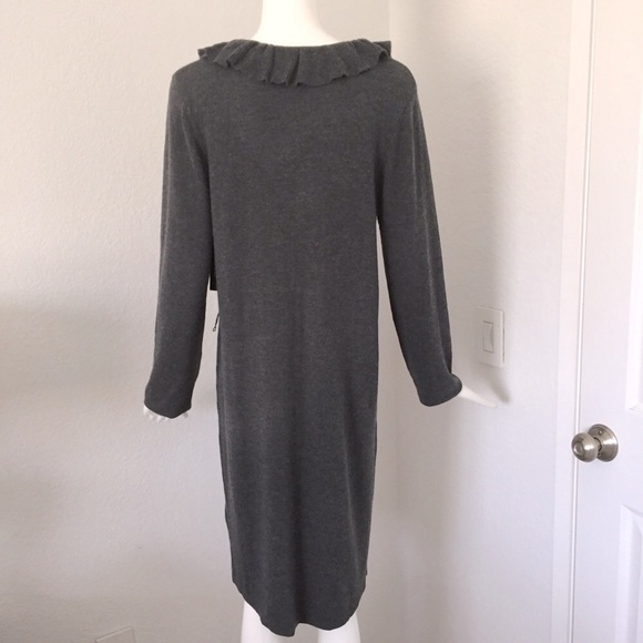 Tahari gray ruffle trim Dress - Picture 2 of 5